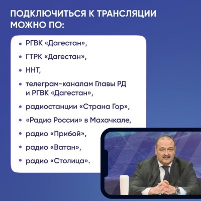 До прямой линии главы Дагестана Сергея Меликова остаётся 2 дня